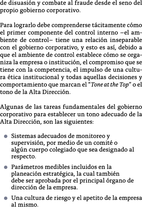 de disuasi n y combate al fraude desde el seno del propio gobierno corporativo  Para lograrlo debe comprenderse t cit   