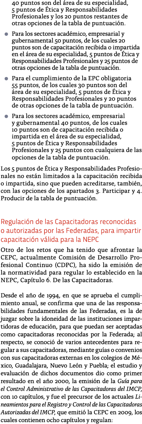 40 puntos son del  rea de su especialidad, 5 puntos de  tica y Responsabilidades Profesionales y los 20 puntos restan   