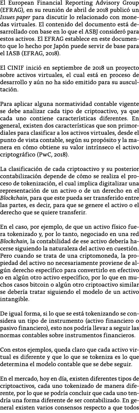 El European Financial Reporting Advisory Group (EFRAG), en su reuni n de abril de 2018 public  un Issues paper para d   