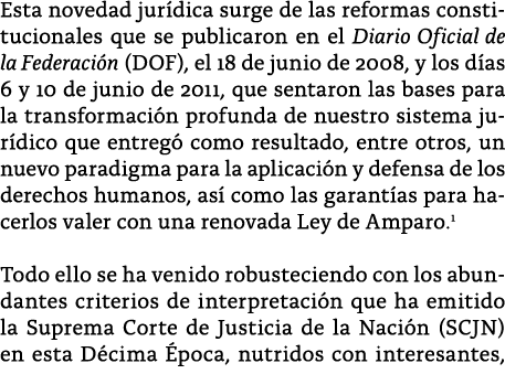 Esta novedad jur dica surge de las reformas constitucionales que se publicaron en el Diario Oficial de la Federaci n    
